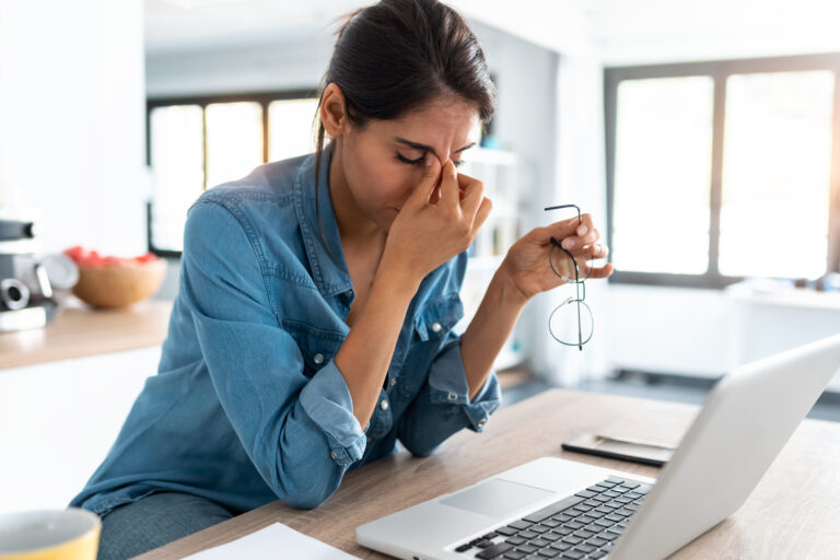 Woman with headache