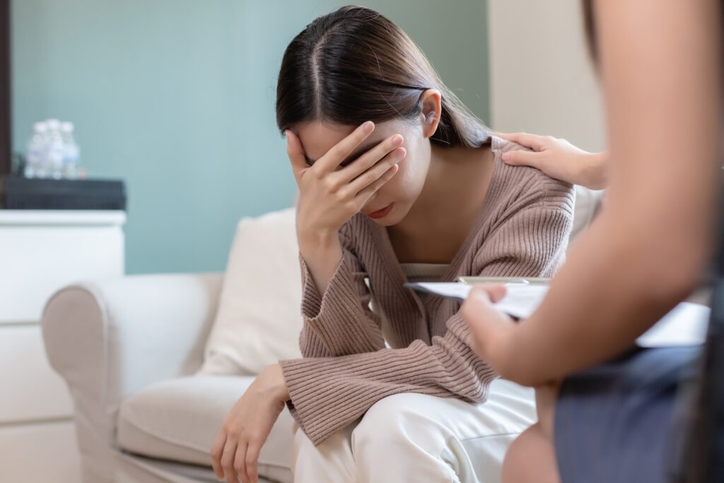 Women with her doctor